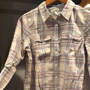 LL Bean Baxter Camp Shirt flannel size XS